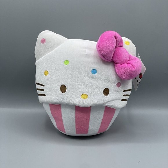 Sanrio Hello Kitty Cupcake Plush 9" Inches Gund NEW Shiny - Picture 1 of 5